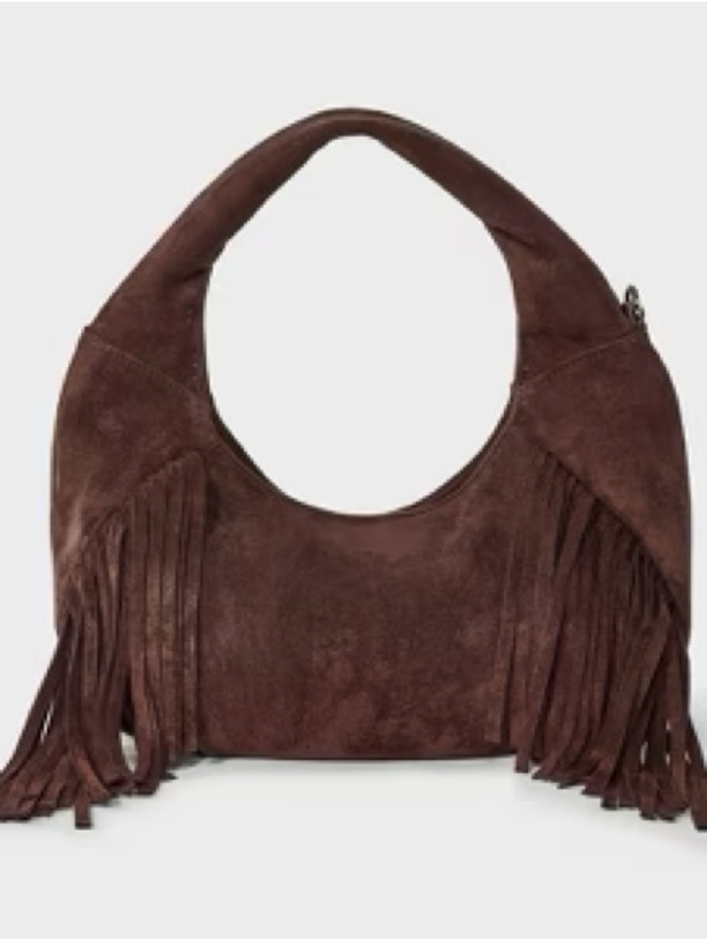 Universal Thread Brown Suede Fringe Hobo Bag